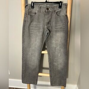 ✨Ring Of Fire 32/30 strait leg Men's Gray Jeans casual denim